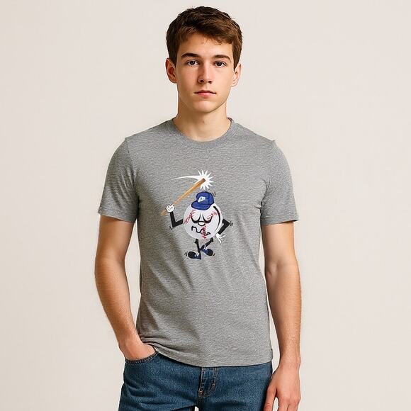 NWT Boy's Nike Baseball Character T-Shirt Grey M - Picture 1 of 8